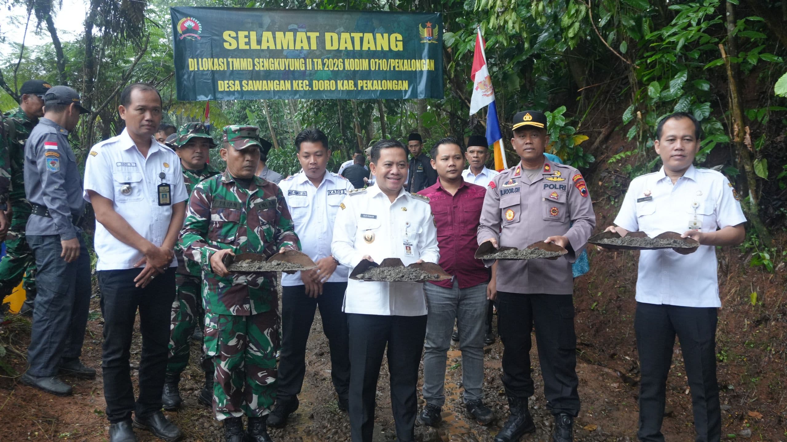 TMMD Sawangan Resmi Dibuka, Plt Bupati Pekalongan Dorong Kebangkitan Ekonomi Desa