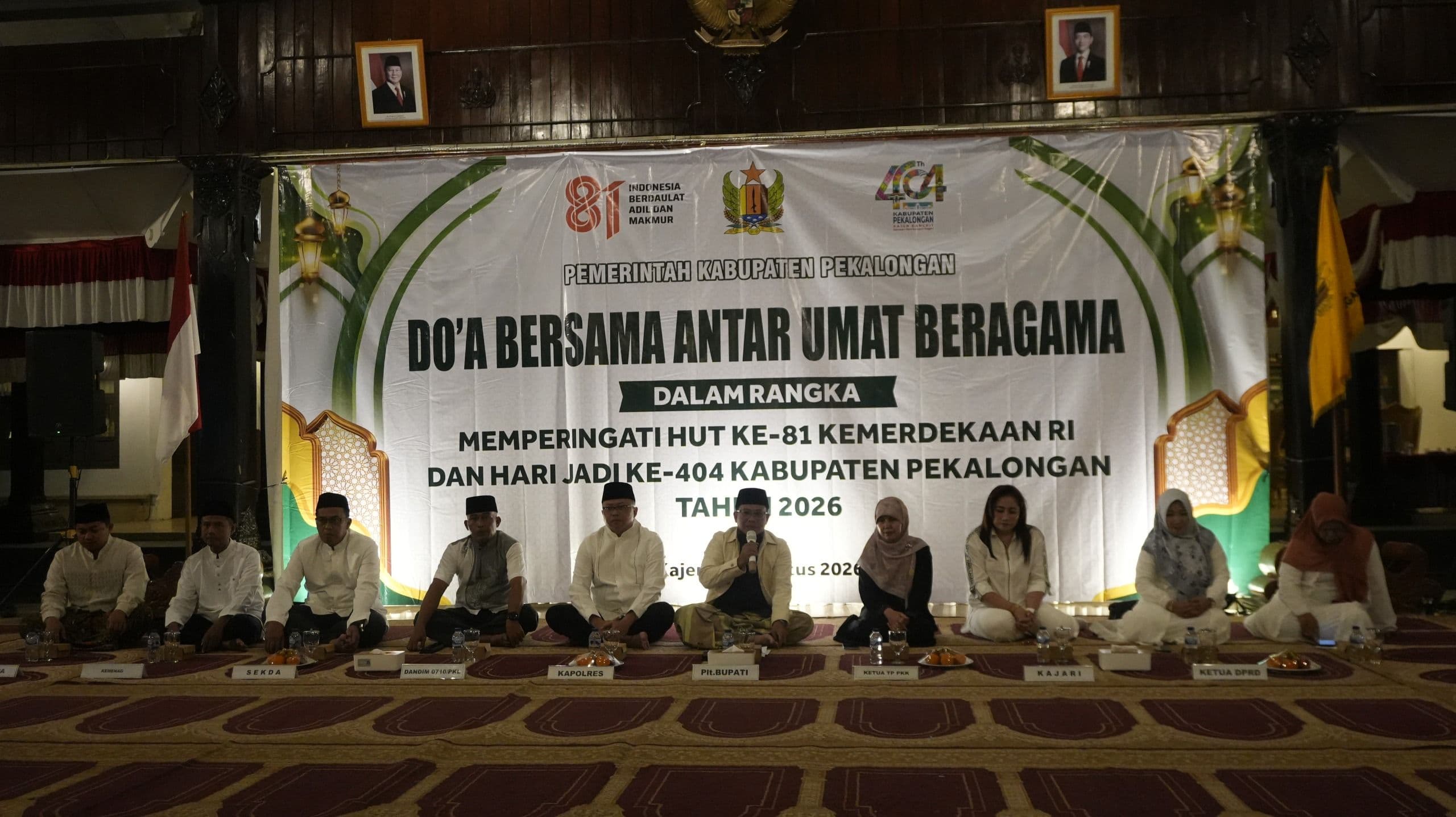 Doa Bersama Lintas Agama, Pemkab Pekalongan Perkuat Semangat Kebersamaan