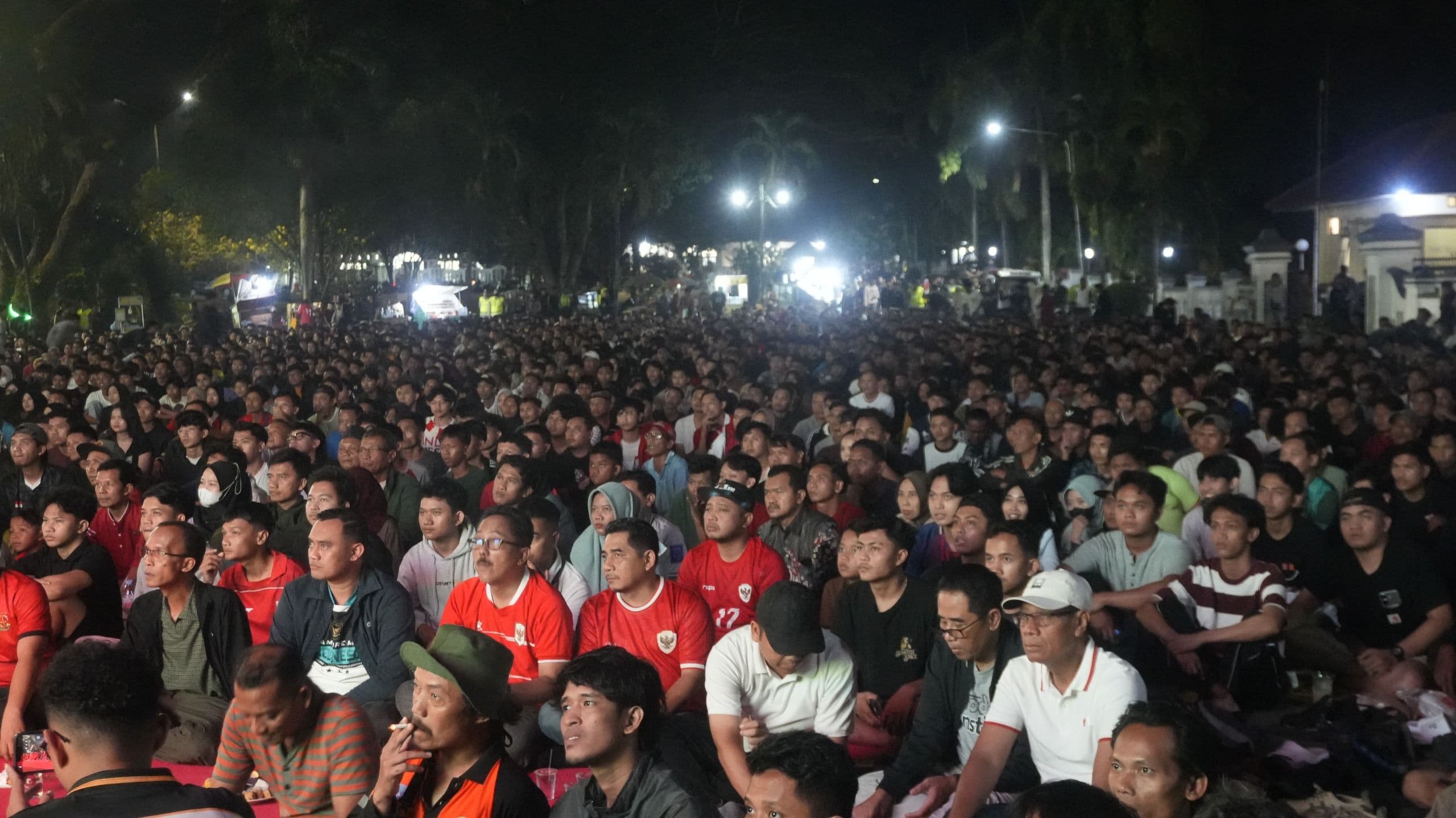 Euforia Juara Timnas Indonesia Menggema di Halaman Pendopo Bupati Pekalongan